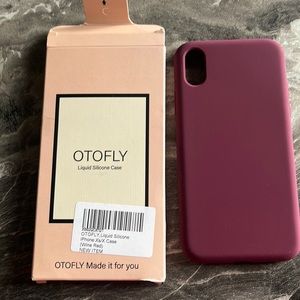 iPhone XS/X case. Brand new silicone case. Pretty wine color.